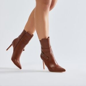 Jessa Buckle Booties - Brown